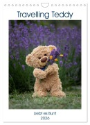 Cover-Bild zum Titel 'Travelling Teddy liebt es Bunt (Wandkalender 2026 DIN A4 hoch), CALVENDO Monatskalender' von 'Christian Kneidinger'