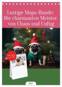 Cover-Bild zum Titel 'Tischplaner 2027 - Lustige Mops-Hunde: Die charmanten Meister von Chaos und Unfug (A5 Tischkalender zum Aufstellen) CALVENDO' von 'HollywayArt'