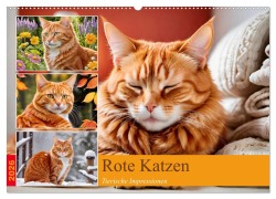 Rote Katzen (Wandkalender 2026 DIN A2 quer), CALVENDO Monatskalender - Steffani Lehmann