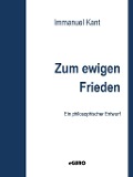 Cover-Bild zum Titel 'Zum ewigen Frieden' von 'Immanuel Kant'