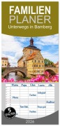 Cover-Bild zum Titel 'Familienplaner 2026 - Unterwegs in Bamberg mit 5 Spalten (Wandkalender, 21 x 45 cm) CALVENDO' von 'Jan Schuler'