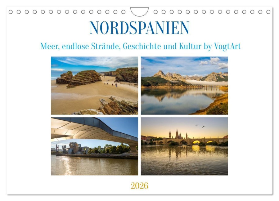 Nordspanien, Meer, endlose Strände, Geschichte und Kultur by VogtArt (Wandkalender 2026 DIN A4 quer), CALVENDO Monatskalender - VogtArt VogtArt