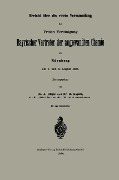 Cover-Bild zum Titel 'Bericht über die vierte Versammlung der Freien Vereinigung Bayrischer Vertreter der angewandten Chemie zu Nürnberg am 7. und 8. August 1885' von 'A. Hilger, R. Kayser'