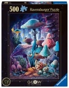 Cover-Bild zum Titel 'Erwachsenenpuzzle 500 Teile - Pilze im Mondschein' von ''