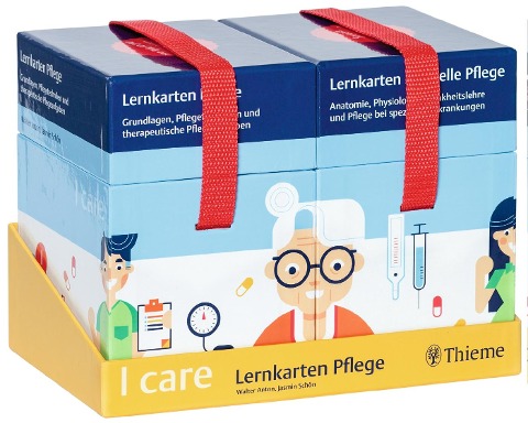 I care Lernkarten Pflege - Set (im Schuber) - Walter Anton, Jasmin Schön