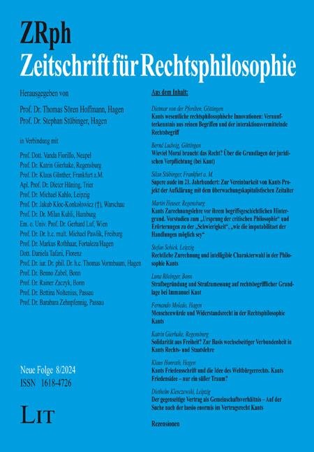 Zeitschrift für Rechtsphilosophie Neue Folge 8/2024 - 