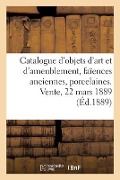 Catalogue d'Objets d'Art Et d'Ameublement, Faïences Anciennes, Porcelaines de Chine Et Du Japon - Charles Mannheim
