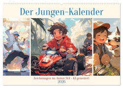 Cover-Bild zum Titel 'Der Jungen-Kalender (Wandkalender 2026 DIN A2 quer), CALVENDO Monatskalender' von 'Cathrin Illgen'