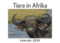 Tiere in Afrika (Wandkalender 2024, Kalender DIN A4 quer, Monatskalender im Querformat mit Kalendarium, Das perfekte Geschenk) - Anna Müller