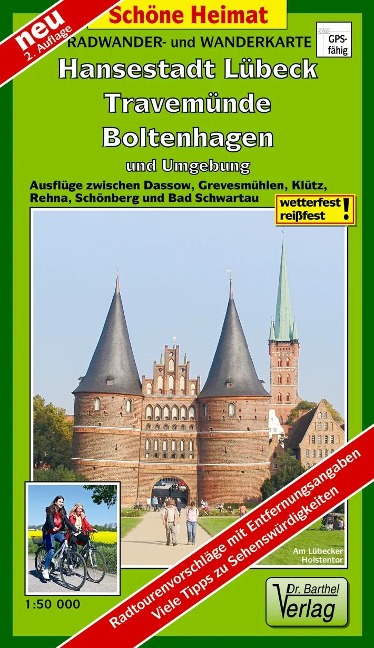 Hansestadt Lübeck, Travemünde, Boltenhagen und Umgebung Radwander- und Wanderkarte 1 : 50 000 - 