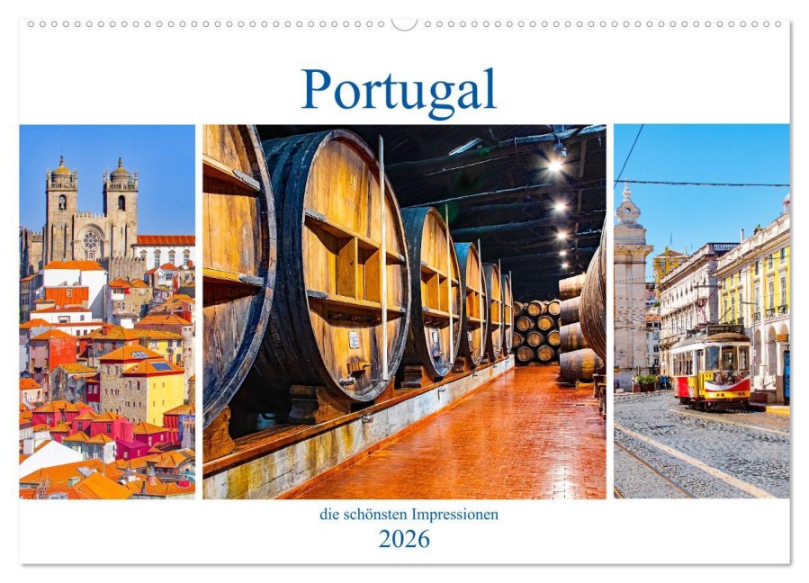 Portugal - die schönsten Impressionen (Wandkalender 2026 DIN A2 quer), CALVENDO Monatskalender - Nina Schwarze