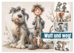 Cover-Bild zum Titel 'Wuff und weg! (Wandkalender 2026 DIN A4 quer), CALVENDO Monatskalender' von 'Steffen Gierok-Latniak'