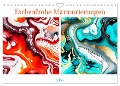 Farbenfrohe Marmorierungen (Wandkalender 2024 DIN A4 quer), CALVENDO Monatskalender - Martina Marten
