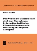 Das Problem der transzendenten sinnlichen Wahrnehmung in der spätmu'tazilitischen Erkenntnistheorie nach der Darstellung des Taqiaddin an-Nagrani - Elsayed Elshahed