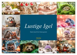 Cover-Bild zum Titel 'Lustige Igel (Wandkalender 2026 DIN A4 quer), CALVENDO Monatskalender' von 'Steffen Gierok-Latniak'