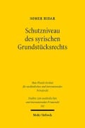 Cover-Bild zum Titel 'Schutzniveau des syrischen Grundstücksrechts' von 'Somer Hidar'