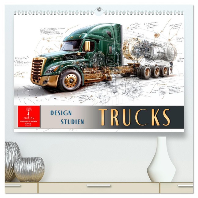 Trucks - Design Studien (hochwertiger Premium Wandkalender 2026 DIN A2 quer), Kunstdruck in Hochglanz - Peter Roder