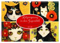 Cover-Bild zum Titel 'Katzensprung in den Jugendstil (Wandkalender 2026 DIN A3 quer), CALVENDO Monatskalender' von 'Anja Frost'