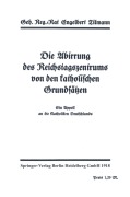 Cover-Bild zum Titel 'Die Abirrung des Reichstagszentrums von den katholischen Grundsätzen' von 'Engelbert Tillmann, Engelbert Tilmann'