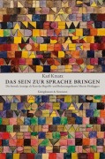 Cover-Bild zum Titel 'Das Sein zur Sprache bringen' von 'Karl Kraatz'