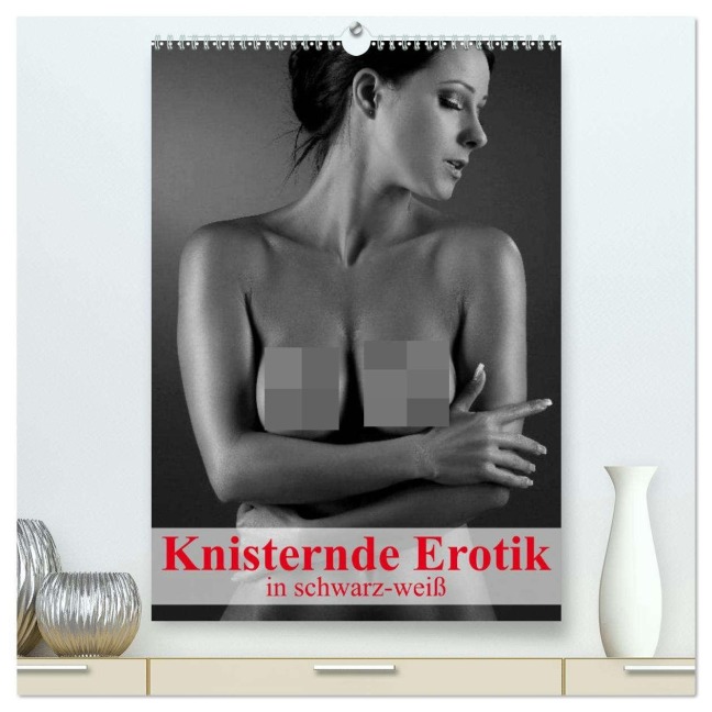Knisternde Erotik in schwarz-weiß (hochwertiger Premium Wandkalender 2026 DIN A2 hoch), Kunstdruck in Hochglanz - Elisabeth Stanzer