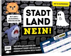 Cover-Bild zum Titel 'Stadt, Land, NEIN! - Der Spieleklassiker für Pessimist*innen und alle, die eigentlich keinen Bock haben' von ''