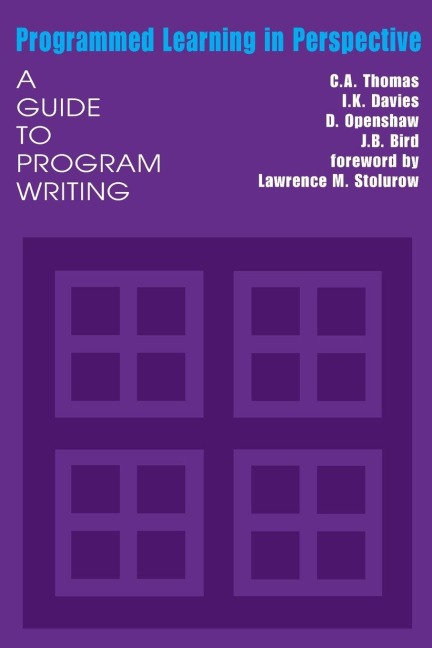 Programmed Learning in Perspective - I. K. Davies