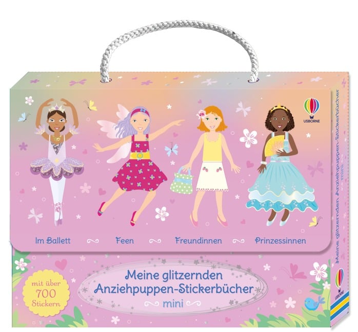 Meine glitzernden Anziehpuppen-Stickerbücher mini: Im Ballett, Feen, Freundinnen und Prinzessinnen - 