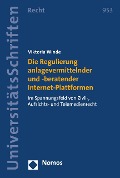 Cover-Bild zum Titel 'Die Regulierung anlagevermittelnder und -beratender Internet-Plattformen' von 'Viktoria Winde'