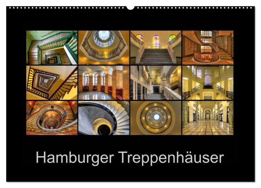 Hamburger Treppenhäuser (Wandkalender 2025 DIN A2 quer), CALVENDO Monatskalender - Joachim Hasche