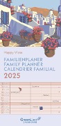 GreenLine Happy Vibes 2025 Familienplaner - Familien-Kalender - Wandkalender - 22x45 - 