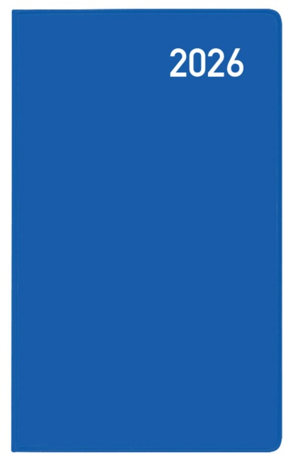 Taschenkalender Pluto geheftet Karton blau 2026 - 