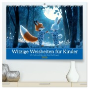 Cover-Bild zum Titel 'Witzige Weisheiten für Kinder (hochwertiger Premium Wandkalender 2026 DIN A2 quer), Kunstdruck in Hochglanz' von 'Daniela Tapper'
