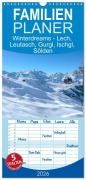 Cover-Bild zum Titel 'Familienplaner 2026 - Winterdreams - Lech, Leutasch, Gurgl, Ischgl, Sölden mit 5 Spalten (Wandkalender, 21 x 45 cm) CALVENDO' von 'Ulrich Männel'