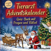 Cover-Bild zum Titel 'Tierarzt-Adventskalender: Quiz-Buch mit Fragen und Rätsel' von 'Schlauvento Interactive'