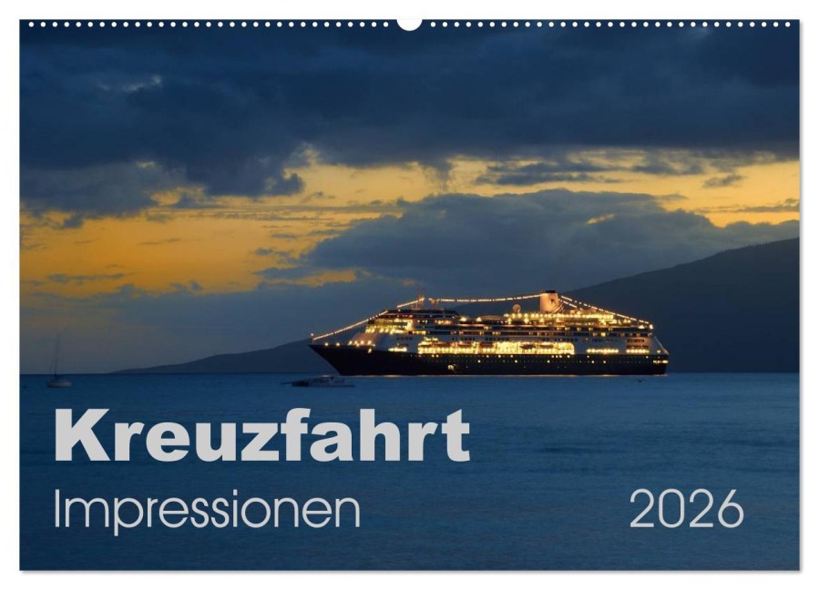 Kreuzfahrt Impressionen (Wandkalender 2026 DIN A2 quer), CALVENDO Monatskalender - Uwe Bade