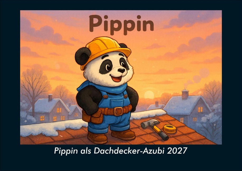 Pippin als Dachdecker-Azubi 2027 Fotokalender DIN A4 - Tobias Schmitt, Kevin Heber