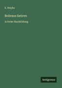 Cover-Bild zum Titel 'Boileaus Satiren' von 'E. Weyhe'