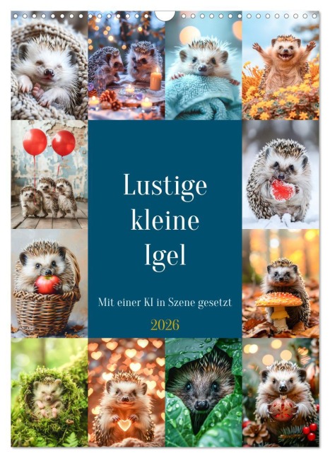 Lustige kleine Igel (Wandkalender 2026 DIN A3 hoch), CALVENDO Monatskalender - Steffen Gierok-Latniak