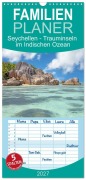 Cover-Bild zum Titel 'Familienplaner 2027 - Seychellen - Trauminseln im Indischen Ozean mit 5 Spalten (Wandkalender, 21 x 45 cm) CALVENDO' von 'Thomas Bugdoll'