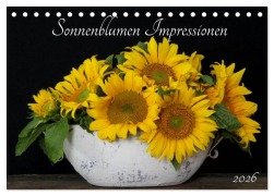 Cover-Bild zum Titel 'Sonnenblumen Impressionen (Tischkalender 2026 DIN A5 quer), CALVENDO Monatskalender' von 'SchnelleWelten SchnelleWelten'