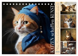 Cover-Bild zum Titel 'Katzen schaffen Kunst (Tischkalender 2026 DIN A5 quer), CALVENDO Monatskalender' von 'Sabine Löwer'