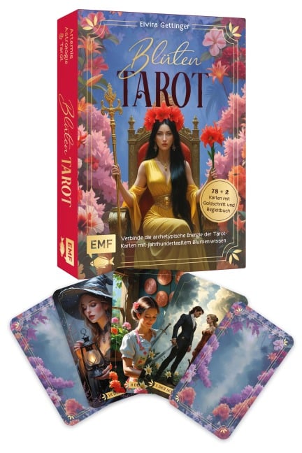 Tarot-Kartenset: Blütentarot | Verbinde die archetypische Energie der Tarot-Karten mit jahrhundertealtem Blumenwissen - Elvira Gettinger