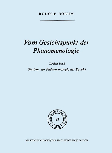 Vom Gesichtspunkt Der Phänomenologie - Rudolf Boehm