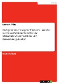 Cover-Bild zum Titel 'Endogene oder exogene Faktoren - Welche waren ausschlaggebend für die wirtschaftlichen Probleme der Entwicklungsländer?' von 'Lennart Thies'
