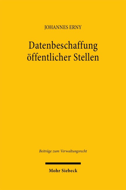 Datenbeschaffung öffentlicher Stellen - Johannes Erny