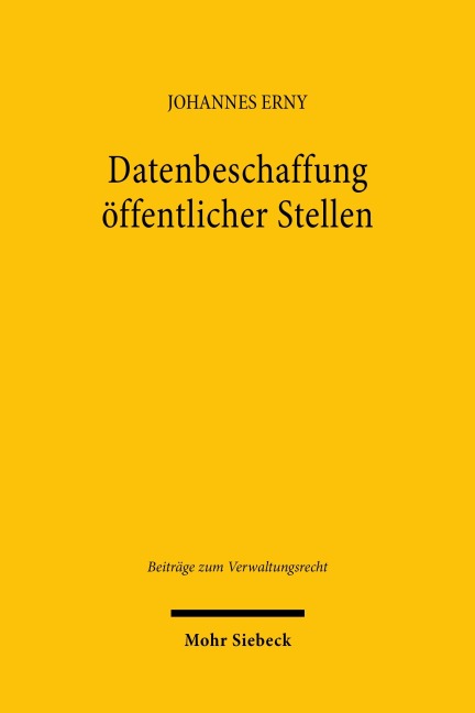 Datenbeschaffung öffentlicher Stellen - Johannes Erny
