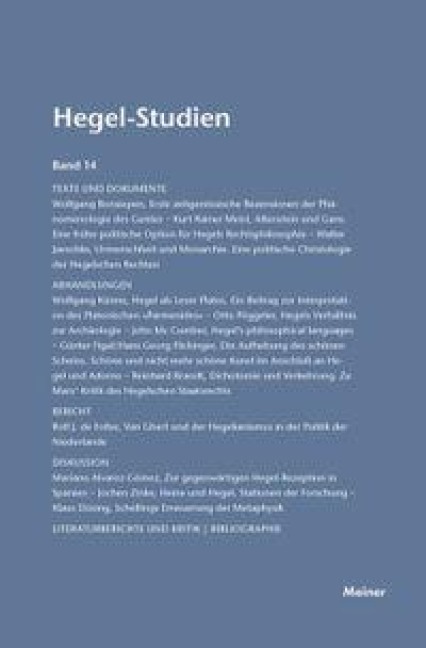 Hegel-Studien / Hegel-Studien - 