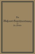 Cover-Bild zum Titel 'Die Maß- und Gewichtsordnung' von 'Na Plato'