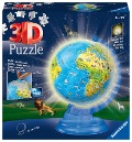 Ravensburger 3D Puzzle 11274 - Kinderglobus mit Licht in deutscher Sprache - 180 Teile - Beleuchteter Globus für Kinder ab 6 Jahren - 